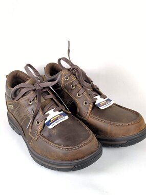 Skechers Relaxed Fit Waterproof Oxford – Men's 6.5 – Dark Brown –
